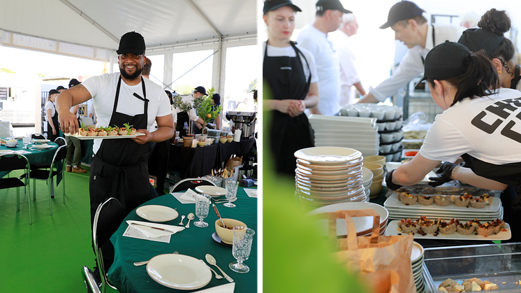Bilder från Järvaveckan när Chefs Camps traineer lagade och serverade mat under kontaktmiddag. Foto: Martin & Servera.