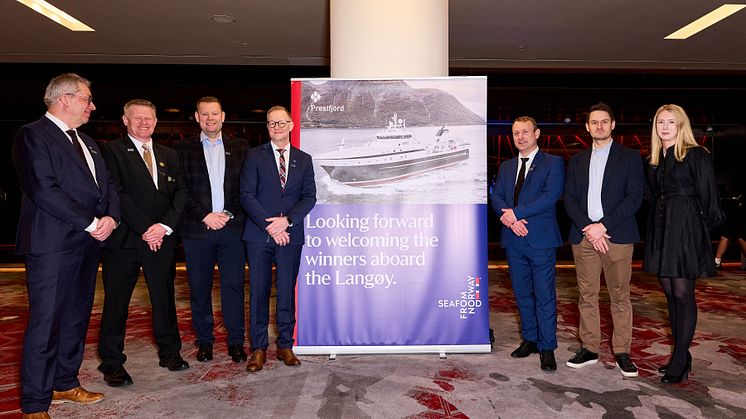 Andrew Crook and the Holmøy Group team, who will welcome the winners of the NF&C Awards 2025, on board Langøy.