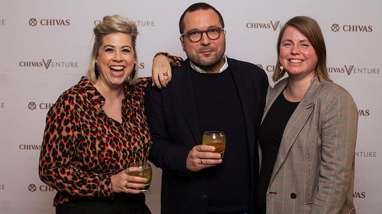 Die Chivas Venture Jury hatte bei den spannenden Projekten der drei Finalisten keine leichte Wahl (v.l. Franziska von Hardenberg, Max Thinius, Julia Römer)