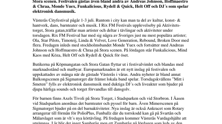 Superladdat inför Västerås Cityfestival