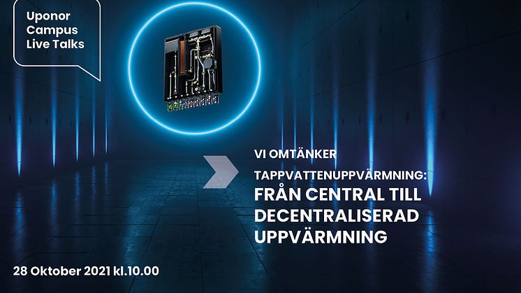 Uponors första Live talk går av stapeln 28 oktober