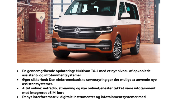 Et ikon i nyeste aftapning: verdenspremiere på den digitaliserede Multivan T6.1