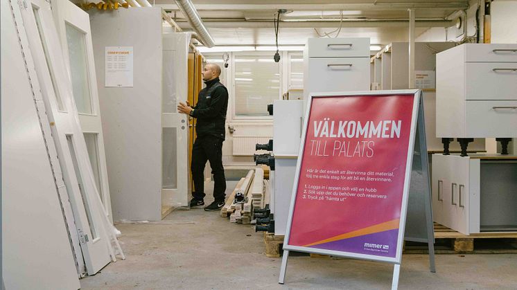 Bild från en av Mimers återbrukshubbar.