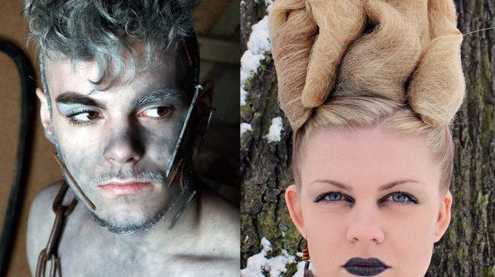 Wihlma Olsen och Emelie Anderssons tolkningar av temat Gimmi Shelter! – back to nature (r)evolution..