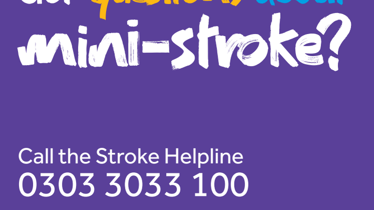 Our new booklet on mini-stroke is available to download
