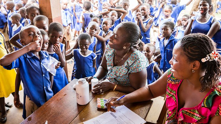 Välgörenhet i Ghana, sponsrat av GSK