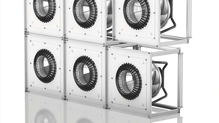 Stapelbara fläktlösning med automatisk funktion för resonansdetektion