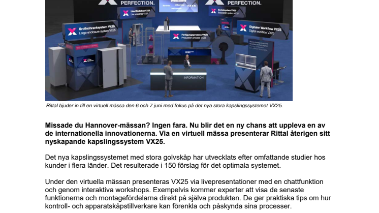 Besök Rittals virtuella mässa - Upplev nyskapande kapslingssystem