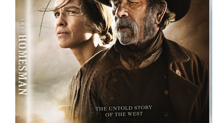 Det historiske drama THE HOMESMAN med Hilary Swank och Tommy Lee Jones  i huvudrollerne släpps i alla format på måndag 6. april