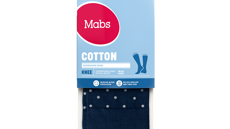 Mabs Cotton Knee Navy Dotted