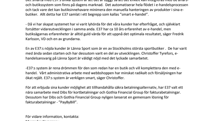 Smart e-handel gör det enkelt för butiksinnehavare