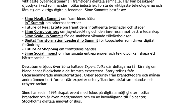 Sime och Epicenter skapar ny mötesplats för digital transformation – samlar över 3000 gäster och 100 talare 