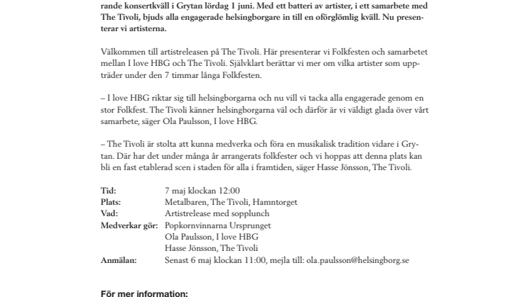 I love HBG + The Tivoli = Folkfesten 2013