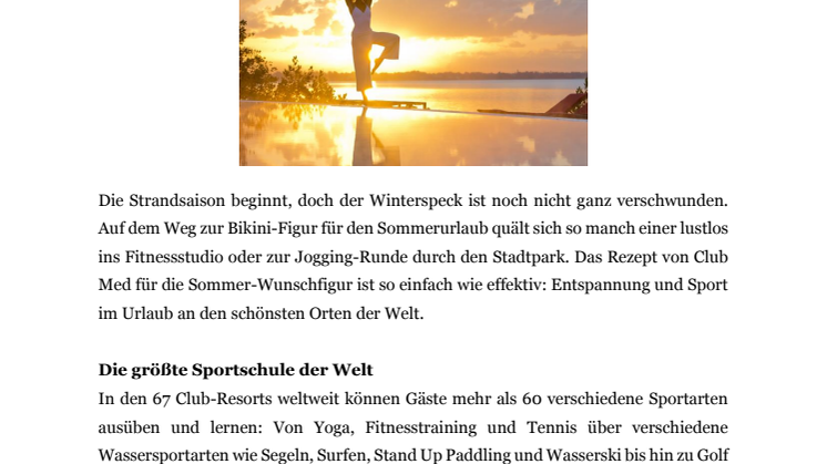 Fit für die Bikini-Figur