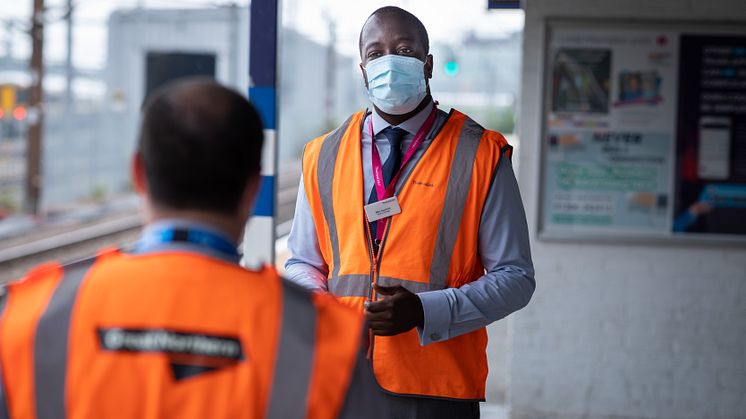 Thameslink station manager Marc Asamoah, putting safety first with his team