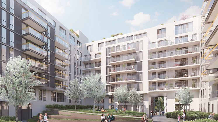 Eufemias Hage – et av landets første BREEAM-NOR sertifiserte boligprosjekt. Foto: Oslo S Utvikling.