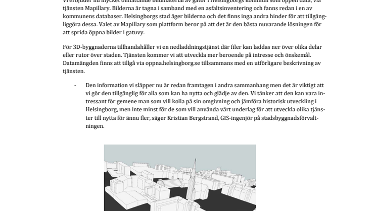 ​Helsingborgs stad släpper mer öppen data