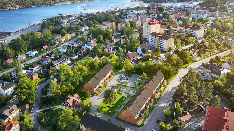 Vy över BRF Havsfrun i Nynäshamn