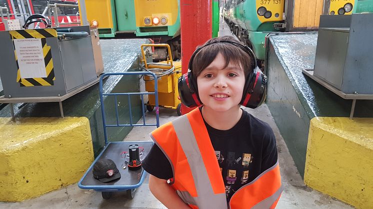 David Elston loved his visit to the Brighton train depot