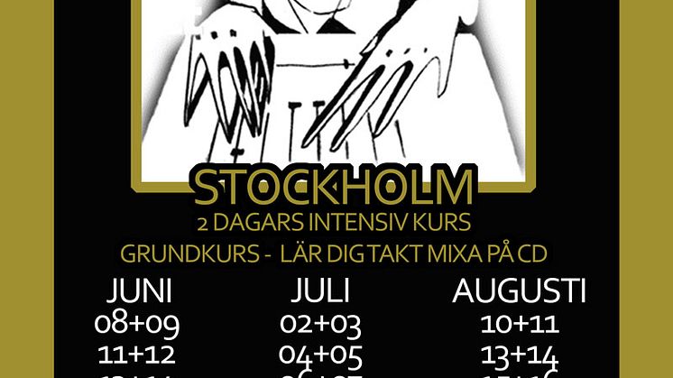 Affisch för sommarens dj kurser för tjejer med Katja Gustafsson