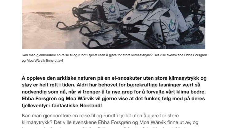 Back to basic – på el-snøskuter 