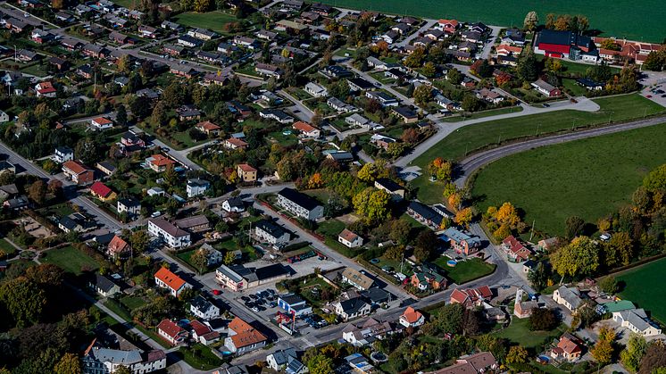 Harlösa sett från ovan.