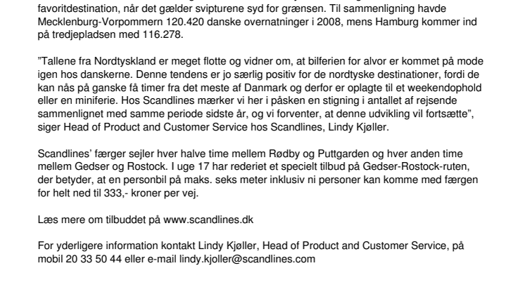 Danskerne strømmer til Nordtyskland