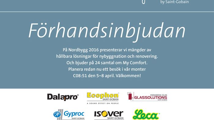 Weber i Saint-Gobains monter på Nordbygg 2016
