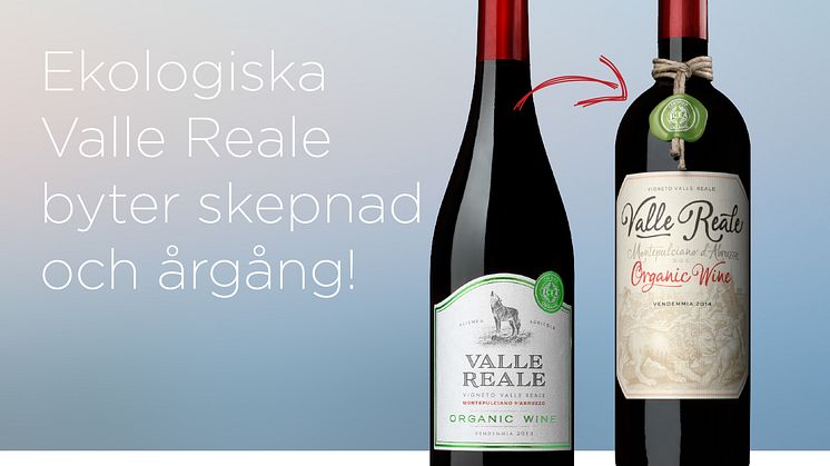 Ny design och årgång för ekologiska Valle Reale Montepulciano d'Abruzzo!
