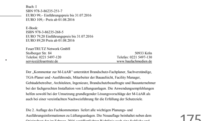 Kommentar zur Muster-Lüftungsanlagen-Richtlinie (M-LüAR)
