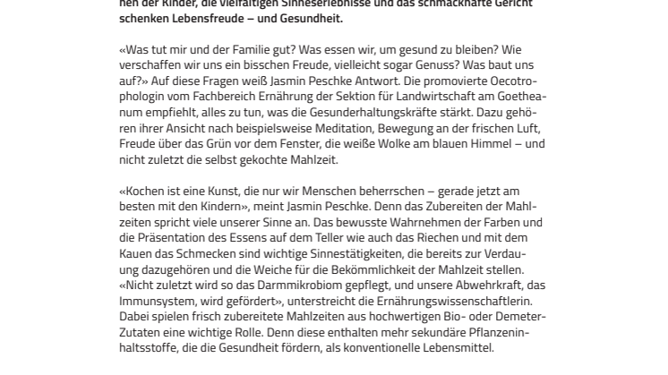 Coronavirus – Ausgleich durch Kochen mit Sinnesfreude: «Gerade wenn der Alltag eintönig ist, braucht es Abwechslung» 