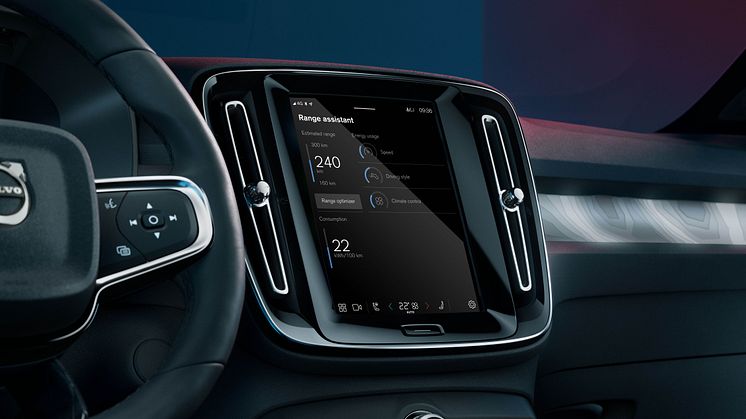 Volvo Cars' Range Assistant-app