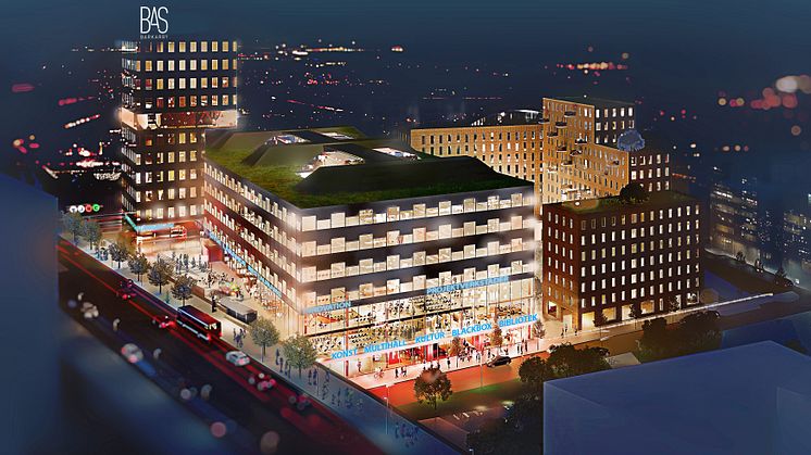 Bas Barkarby - en ny och spännande mötesplats för lärande, näringsliv och kultur. Illustration: White Arkitekter