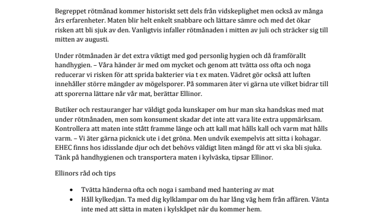 10 tips på hur du undviker magsjuka under rötmånaden