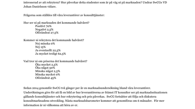 IT-konsultbranschen tror på ökad rekrytering 2016