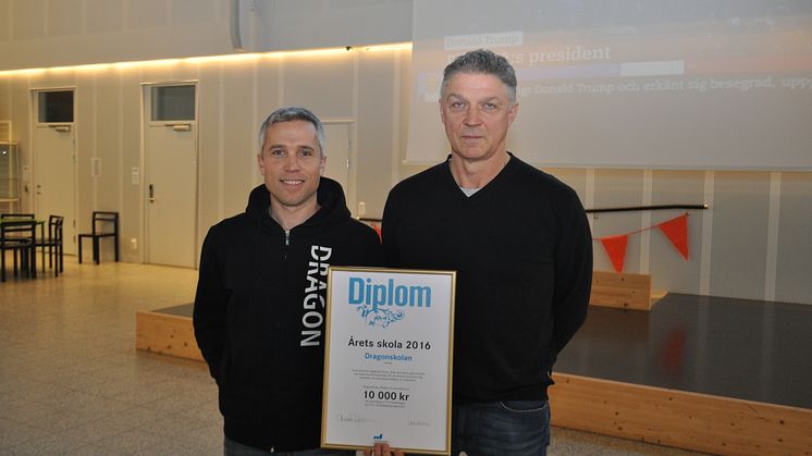 David Degerman och Gunnar Hedlund, yrkeslärare vid VVS- och fastighetsprogrammet på Dragonskolan.
