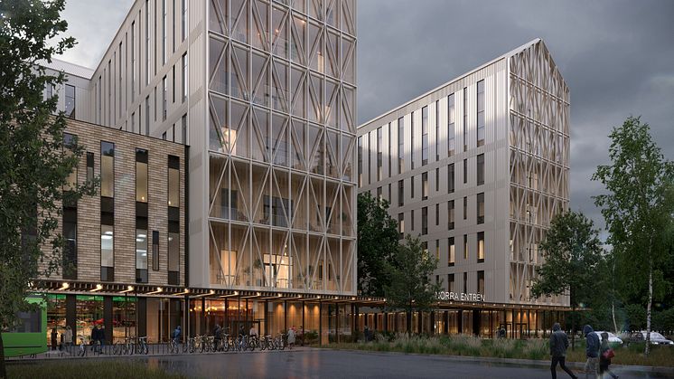 Arkitektteamet Arkitema och LINK Arkitektur skriver avtal med Skanska om Växjös nya akutsjukhus