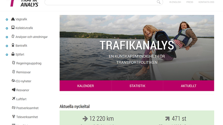 Trafikanalys lanserar en ny version av trafa.se