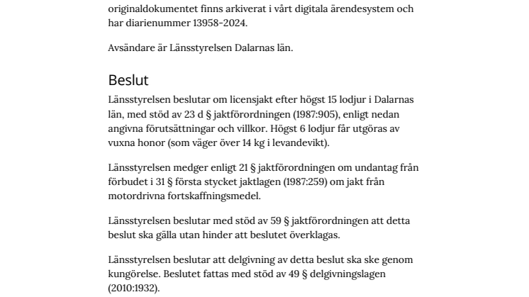 Beslut om licensjakt efter lodjur 2025 för webbpublicering.pdf