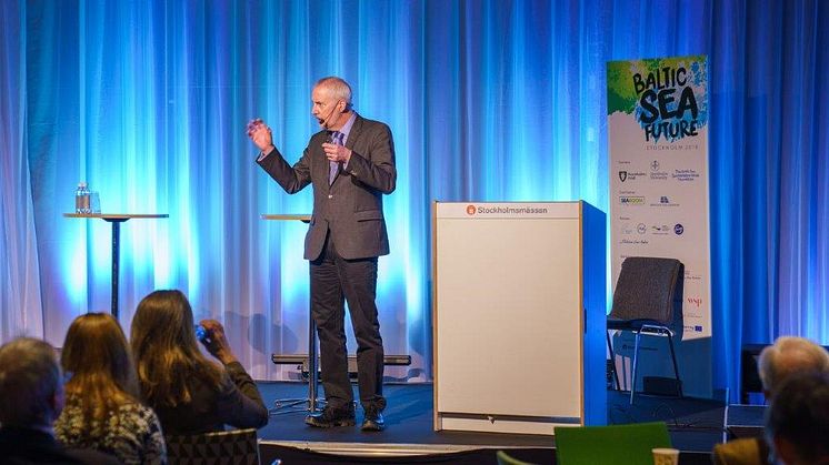 Kevin Noone, professor i kemisk meteorologi, var en av talarna på kongressen Baltic Sea Future