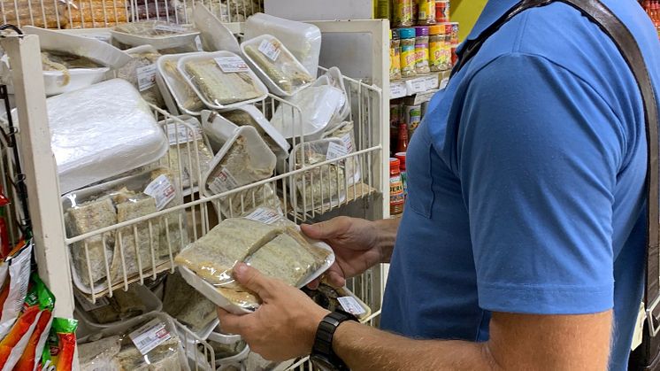 Klippfisk i butikk på Jamaica