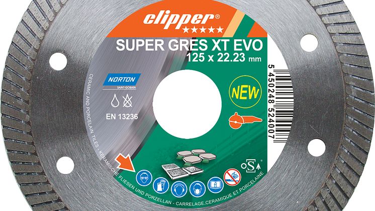 Diamantklinga Clipper Super Gres XT Evo – Produkt 3 (125 mm)