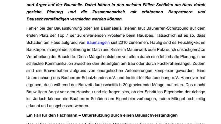 Pfusch am Bau und Ärger auf der Baustelle – Was tun?