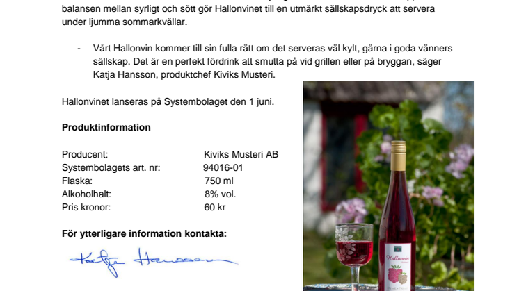 Hallonvin för varma sommarkvällar