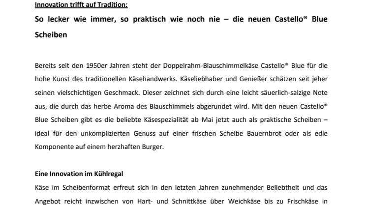Castello® Blue Scheiben: Innovation trifft auf Tradition