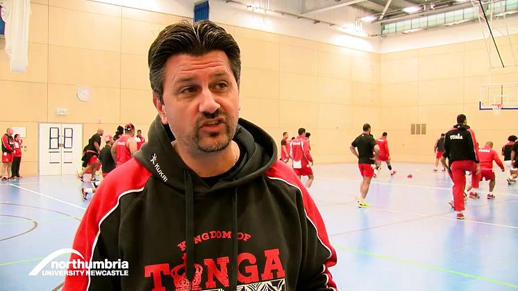 Tonga rugby team training at Sport Central 