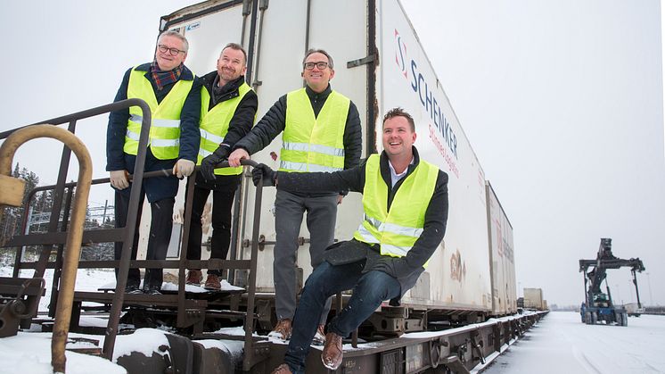 Hans Backman Real Rail, Robert Lindkvist DB Schenker,  Anders E Johansson och Johan Granberg Polarbröd.