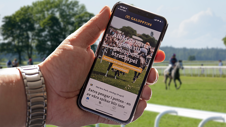 Svensk Galopps nya spel- och mediasatsning Galopptips.se finns både som webbsida och app. 