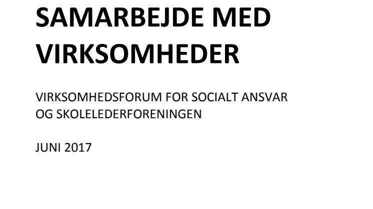 Undersøglse af skoler og virksomheders samarbejde