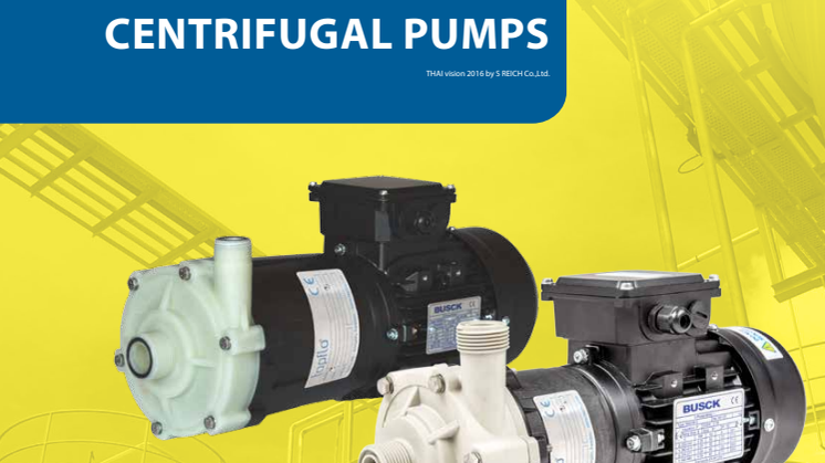 New brochure - Mag Drive Centrifugal pumps in Thai